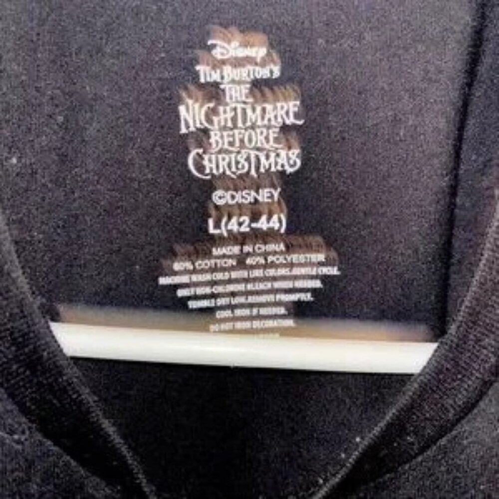 Vintage Jack "Nightmare Before Christmas" Disney Men's Large Black Tee in Mint - Picture 3 of 4